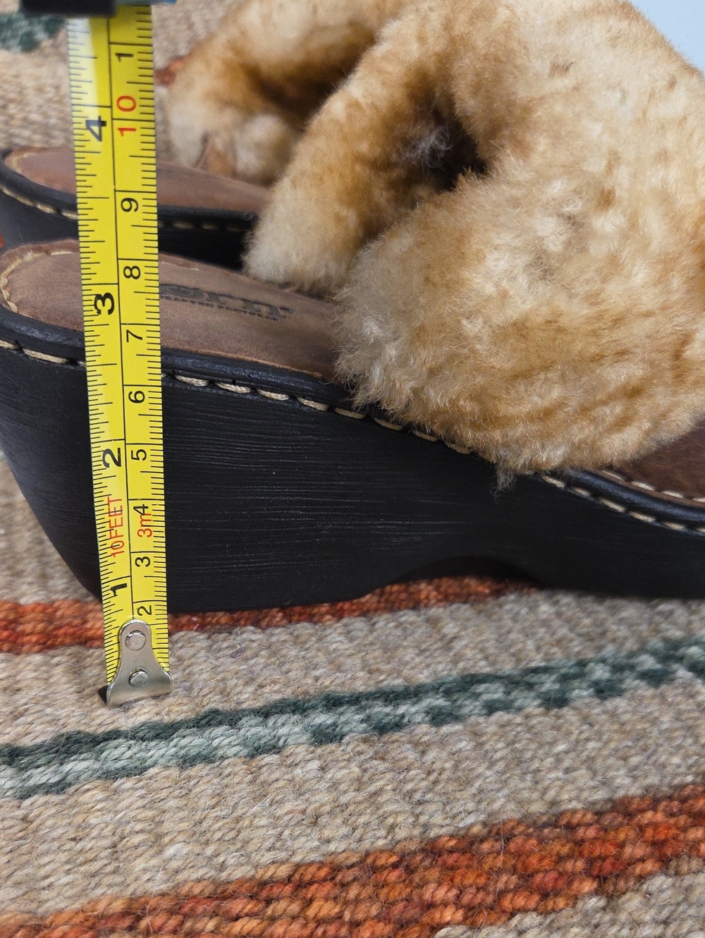 Born Hope Shearling Clog Brown Leather Slippers US 8 - Picture 7 of 8